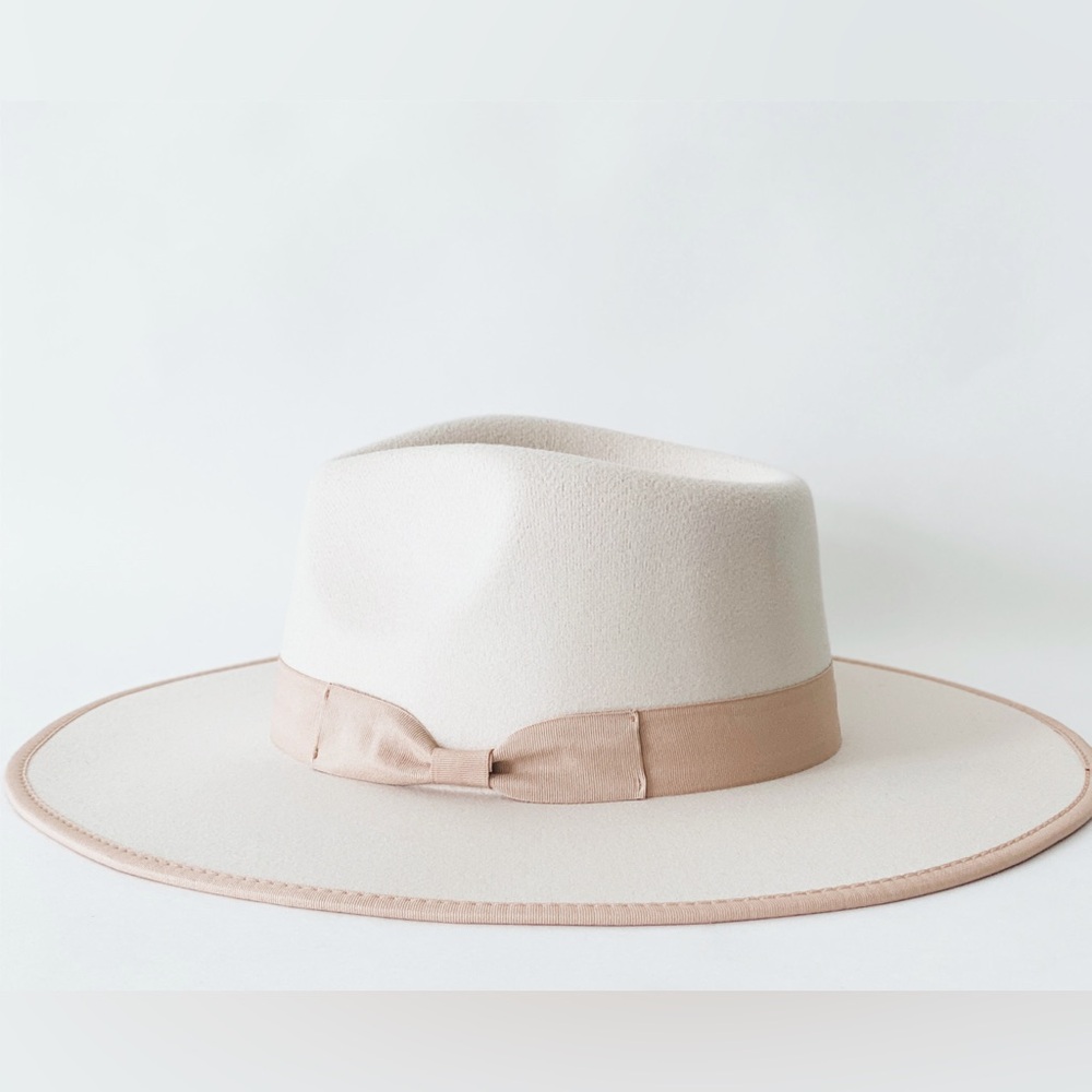 Ivory Rancher Hat with Ribbon - Picture 2 of 3